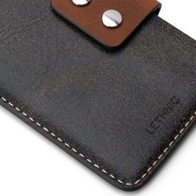 img 2 attached to Lethnic Minimalist Tactical Genuine Leather Men's Accessories and Wallets, Card Cases & Money Organizers