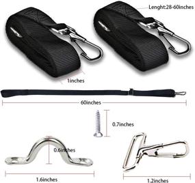 img 3 attached to PERCARE 2 Pcs Adjustable Bimini Top Straps: Premium Marine Tension Tie Down Webbing for Secure Boat Awning Installation