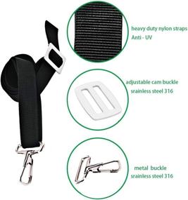 img 1 attached to PERCARE 2 Pcs Adjustable Bimini Top Straps: Premium Marine Tension Tie Down Webbing for Secure Boat Awning Installation