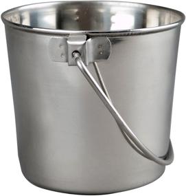 img 1 attached to Ultimate Durability: Advance Pet Products Heavy 🐾 Stainless Steel Round Bucket - Ensuring Long-lasting Pet Care