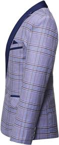 img 2 attached to Plaid Tuxedo Dresswear Pieces Blazer Boys' Clothing via Suits & Sport Coats