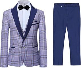 img 4 attached to Plaid Tuxedo Dresswear Pieces Blazer Boys' Clothing via Suits & Sport Coats