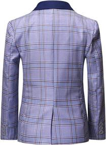 img 1 attached to Plaid Tuxedo Dresswear Pieces Blazer Boys' Clothing via Suits & Sport Coats