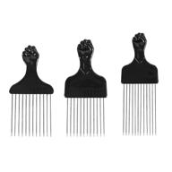 prriudy wide-tooth afro pick for curly hair: подъемный гребень для парикмахеров, оплетения, расчесывания - инструмент для укладки волос для мужчин и женщин логотип