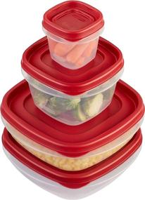 img 1 attached to 🔴 Efficient Organization: Rubbermaid Easy Find Lids Food Storage Containers, Racer Red, 40-Piece Set