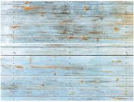 📸 aikes blue wood floor photography backdrop - 7x5ft vinyl, ideal for baby showers, newborn birthdays, and photo booth studio props - wood photo decoration backdrops (#11-427) logo