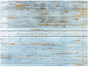 img 4 attached to 📸 AIKES Blue Wood Floor Photography Backdrop - 7x5FT Vinyl, Ideal for Baby Showers, Newborn Birthdays, and Photo Booth Studio Props - Wood Photo Decoration Backdrops (#11-427)