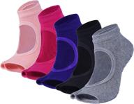 non slip yoga socks for women and girls - ideal for pilates, ballet, dance, and barre with grips логотип