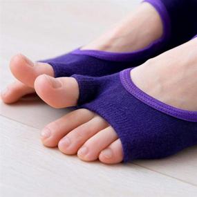 img 1 attached to Non Slip Yoga Socks for Women and Girls - Ideal for Pilates, Ballet, Dance, and Barre with Grips