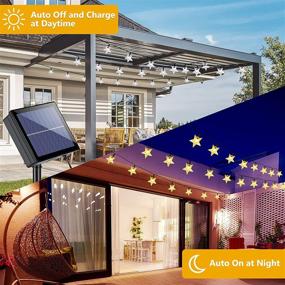 img 2 attached to 🌟 Brizled Star Solar String Lights - 33ft 100 LED Outdoor Solar Lights with 8 Modes for Balcony, Party, Patio, Garden, Yard & Home Decor - Waterproof Star Twinkle Light String with Memory - Warm White