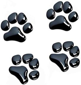 img 4 attached to 4 ЧЕРНЫХ 3D ХРОМИРОВАНЫЕ НАКЛЕЙКИ С КОТНОЙ ЛАПКОЙ ДЛЯ АВТОМОБИЛЯ - СТИЛЬНОЕ УКРАШЕНИЕ ДЛЯ УЛУЧШЕНИЯ SEO.