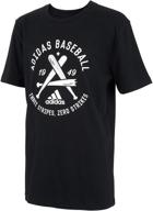 adidas sleeve cotton graphic t-shirt for boys' clothing in active logo