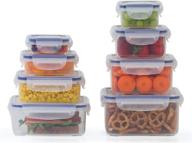 🍱 popit's little big box: 8 clear food storage containers set - microwave and freezer safe! логотип