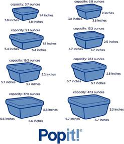 img 2 attached to 🍱 Popit's Little Big Box: 8 Clear Food Storage Containers Set - Microwave and Freezer Safe!