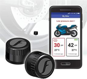 img 4 attached to 🚲 Smart Wireless FOBO Bike 2 Tire Pressure Monitoring System - External Monitor for Bike, Motorcycle, eBike & Bicycle - Black
