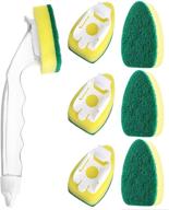 🧽 dish sponge brush set - dishwand with handle and 7 refill replacement heads for kitchen cleaning - heavy duty dish wand scrub brush sponge for washing bowl, bathroom, pot, and sink logo