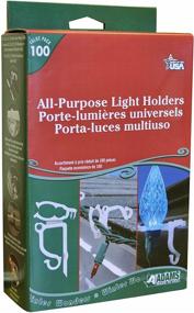 img 3 attached to 🎄 Adams Christmas 9040-99-1630 All Purpose Light Holder, 100-Pack: Convenient White Light Accessories