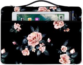 img 2 attached to 💻 Lapac 13-13.3 inch Pink Floral Laptop Sleeve: MacBook, Notebook & Chromebook Case with Handle, 360 Protection & Waterproof Design