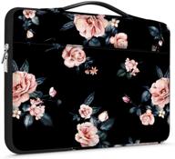 💻 lapac 13-13.3 inch pink floral laptop sleeve: macbook, notebook & chromebook case with handle, 360 protection & waterproof design logo