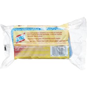 img 3 attached to S.O.S All Surface Scrubber Sponge, Pack of 3 (91028)