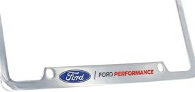 img 2 attached to Повысьте внешний вид своего Ford с помощью накладки на номерной знак Ford Performance Wordmark Chrome Plated Brass Metal с 4 отверстиями.