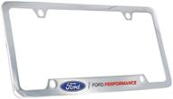 повысьте внешний вид своего ford с помощью накладки на номерной знак ford performance wordmark chrome plated brass metal с 4 отверстиями. логотип