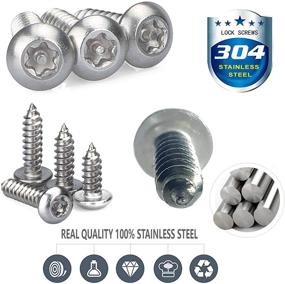img 3 attached to 🔒 Aootf Anti Theft License Plate Screws - Stainless Steel Frame Screws, Tamper Resistant Fasteners, Security Tapping Screws, Set of 8, for Protecting License Plates on Cars Trucks, 38PC Kit