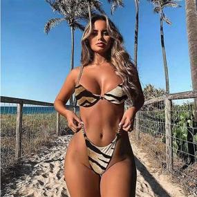img 3 attached to 👙 RarityUS Women's Triangle Swimsuit for Bathing, Festivals, and Beachwear with Cover-Ups