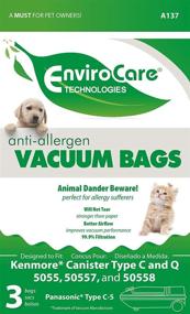 img 1 attached to EnviroCare Kenmore 50558 Type Q Allergen Vacuum Bags with Closure