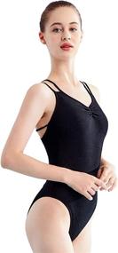 img 2 attached to 🩰 Daydance Cotton Spaghetti Straps Ballet Leotards for Women - A Size Up Option