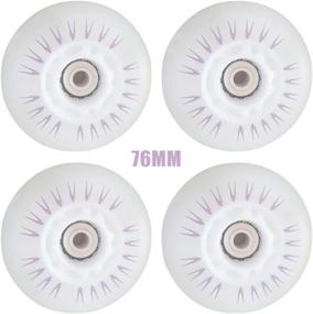 img 1 attached to 🛼 LED Flashing Inline Skate Wheels - Set of 4 Replacement Wheels: 72mm/76mm/80mm - Ideal for Kids & Teens