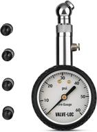 valve-loc tire pressure gauge: heavy-duty metal head, glow in the dark faceplate, 10-60 psi – ideal for cars, trucks, rvs, and bicycles! logo