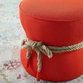 img 1 attached to Modway Upholstered Fabric Nautical Ottoman