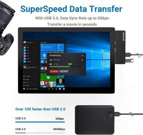 img 2 attached to 🔌 6-in-2 Surface Pro 7 USB C Hub Adapter - 4K HDMI, USB C PD Charging, 2 USB 3.0, SD/MicroSD Card Reader - Microsoft Surface Pro 7 Accessories, Docking Station