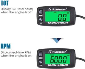 img 3 attached to 🕒 Runleader Digital Engine Hour Meter: Maintenance Reminder Tachometer for Various Gas Powered Equipment (Button-BK)