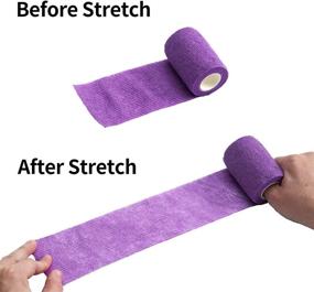 img 2 attached to 🏥 3 Inch Self Adhesive Bandage Wrap - Vet Wrap | Cohesive Self Adherent Bandage | First Aid Medical Tape in 12 Vibrant Colors