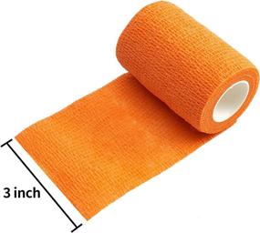 img 3 attached to 🏥 3 Inch Self Adhesive Bandage Wrap - Vet Wrap | Cohesive Self Adherent Bandage | First Aid Medical Tape in 12 Vibrant Colors