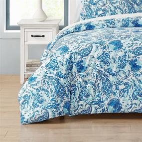 img 2 attached to Blue Queen Cotton Comforter Set by Poppy & Fritz Brooke