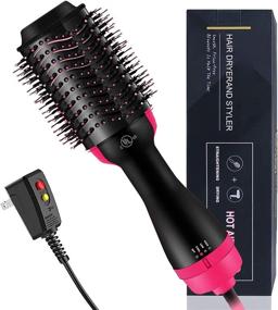 img 4 attached to Revolutionize Your Styling Routine with the Hair Dryer Brush: All-in-One Rotating Straightener, Curler, and Ionic Dryer!