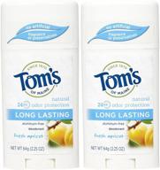 🍑 tom's of maine apricot long-lasting care deodorant stick - 2.25 oz - pack of 2 logo