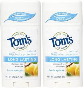 img 1 attached to 🍑 Tom's of Maine Apricot Long-Lasting Care Deodorant Stick - 2.25 oz - Pack of 2