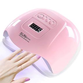 img 4 attached to 💅 YIVIYAR 120W UV LED Nail Lamp: Quick and Powerful Gel Nail Dryer for UV/Builder/LED Gel Polish, High-Quality Fingernail and Toenail LED UV Light - Xps Pink