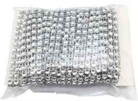 img 2 attached to 🎉 FQTANJU 2 Rows Sparkling Rhinestone Mesh Ribbon: Perfect for Event Decorations, Wedding Cake, Birthdays, Baby Shower, Arts & Crafts - 3/8" x 10 Yards (2)"