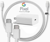 ⚡ оптимизированный комплект для быстрой зарядки: зарядное устройство google usb-c для устройств pixel 2-го и 3-го поколения (18w 3a зарядное устройство + 3-футовый кабель usb-c, c-c) логотип