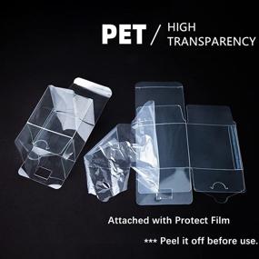 img 2 attached to Jutieuo 45 Pack Clear Favor Boxes with Ribbon - Perfect for Wedding, Baby Shower, Birthday Party | 3x3x3 Inches, Transparent Cube Candy Boxes with Individual Cookie Display Packaging