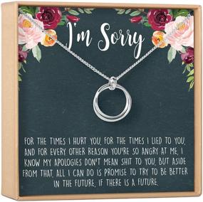 img 4 attached to Dear Ava Apology Necklace Silver Plated Brass