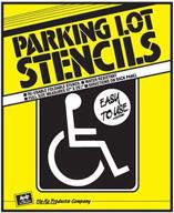 🅿️ hy-ko products pls-10 handicap parking lot stencil in white - size: 32.5" x 25 logo