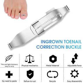 img 1 attached to 👣 Complete Ingrown Toenail Tools Set for Effective Correction - Includes 58 Pieces, Correction Stickers, Lifter, Buckle File, Cuticle Pusher, Patch Tape, and Finger Holster