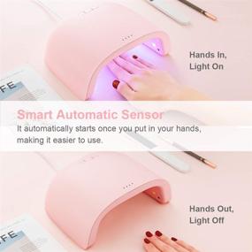 img 1 attached to 💅 O'Vinna 48W UV LED Nail Lamp with Automatic Sensor, 3 Timer Setting (30s / 60s / 90s), Gel Nail Dryer for all Gel Polishes - Pink