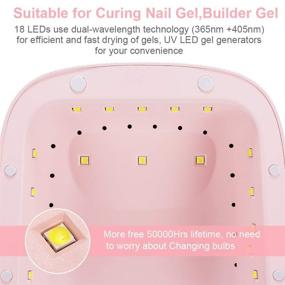 img 3 attached to 💅 O'Vinna 48W UV LED Nail Lamp with Automatic Sensor, 3 Timer Setting (30s / 60s / 90s), Gel Nail Dryer for all Gel Polishes - Pink